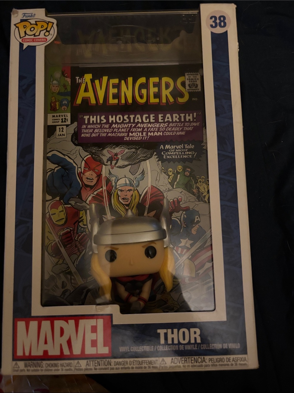 Funko Thor Vinyl Figure with Comic Cover Art - Blue, Red, Yellow, Silver